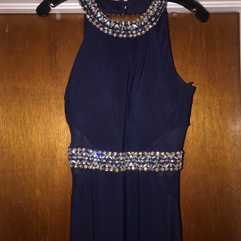 Midnight blue prom gown